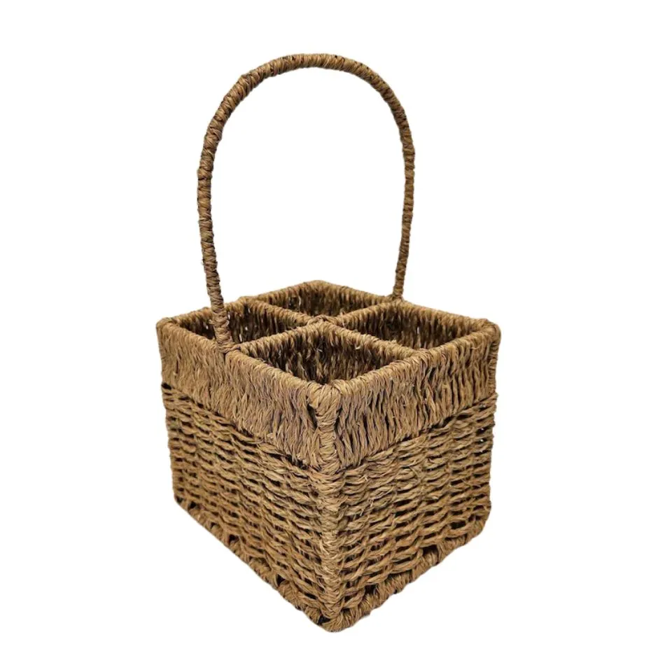 Square Seagrass Flatware Caddy OEM