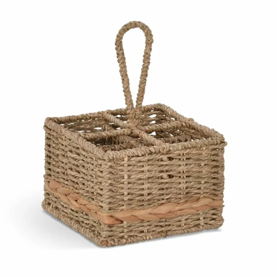 Square Seagrass Flatware Caddy Manufacturer