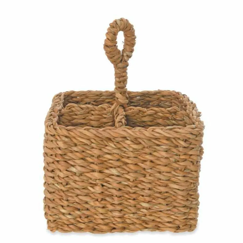 Square Seagrass Flatware Caddy Handicraft