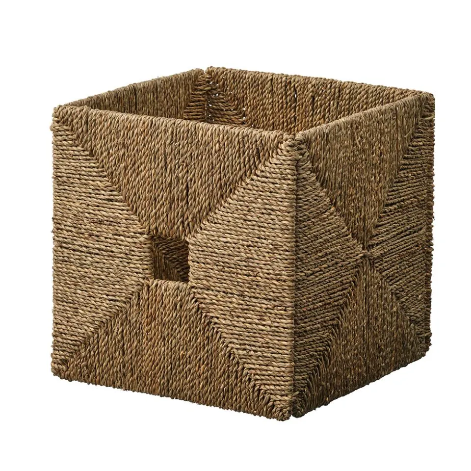 Square Seagrass Storage Basket Manufacturer