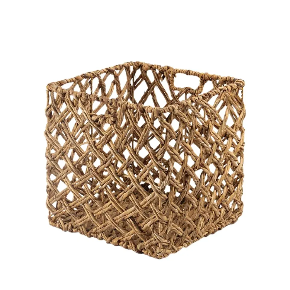 Square Water Hyacinth Baskets Manufacturer