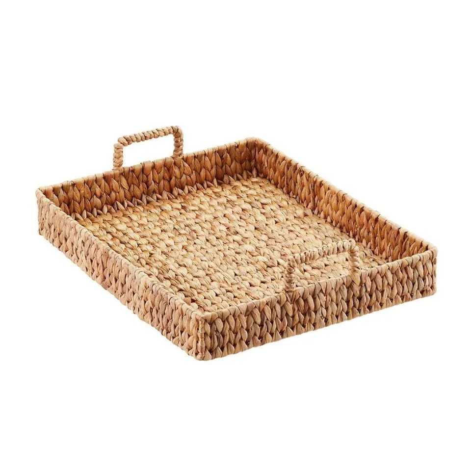 Square Water Hyacinth Tray Private Label