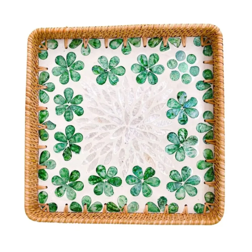 Square Woven Rattan Tray Short Lead Time
