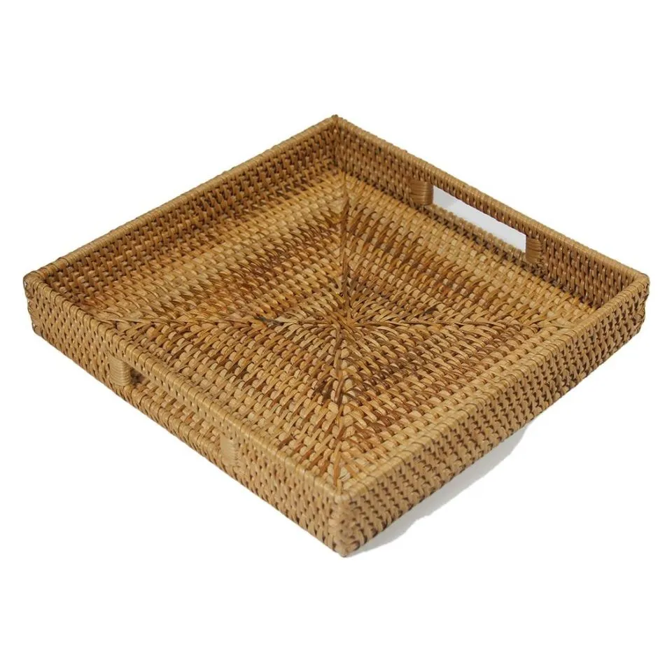 Square Woven Rattan Tray Manufacturer