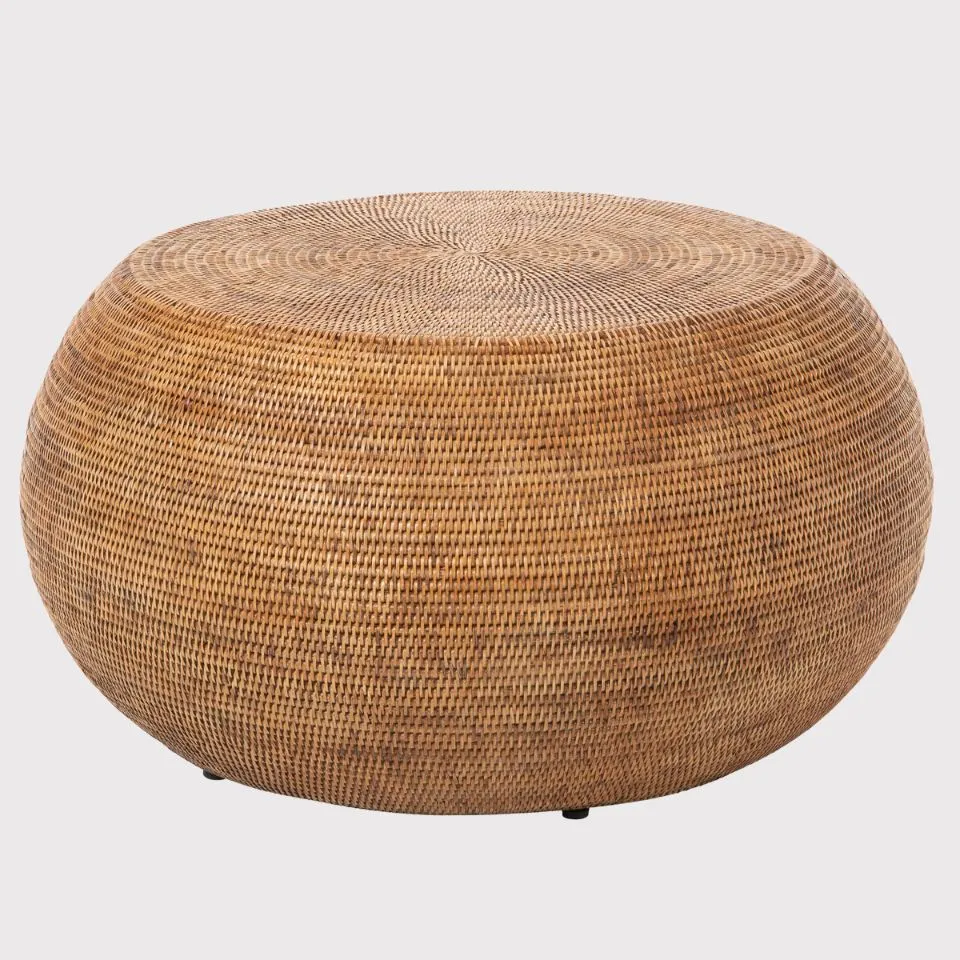 Dome-shaped woven rattan table or low table – premium handmade Table manufacturing Vietnam