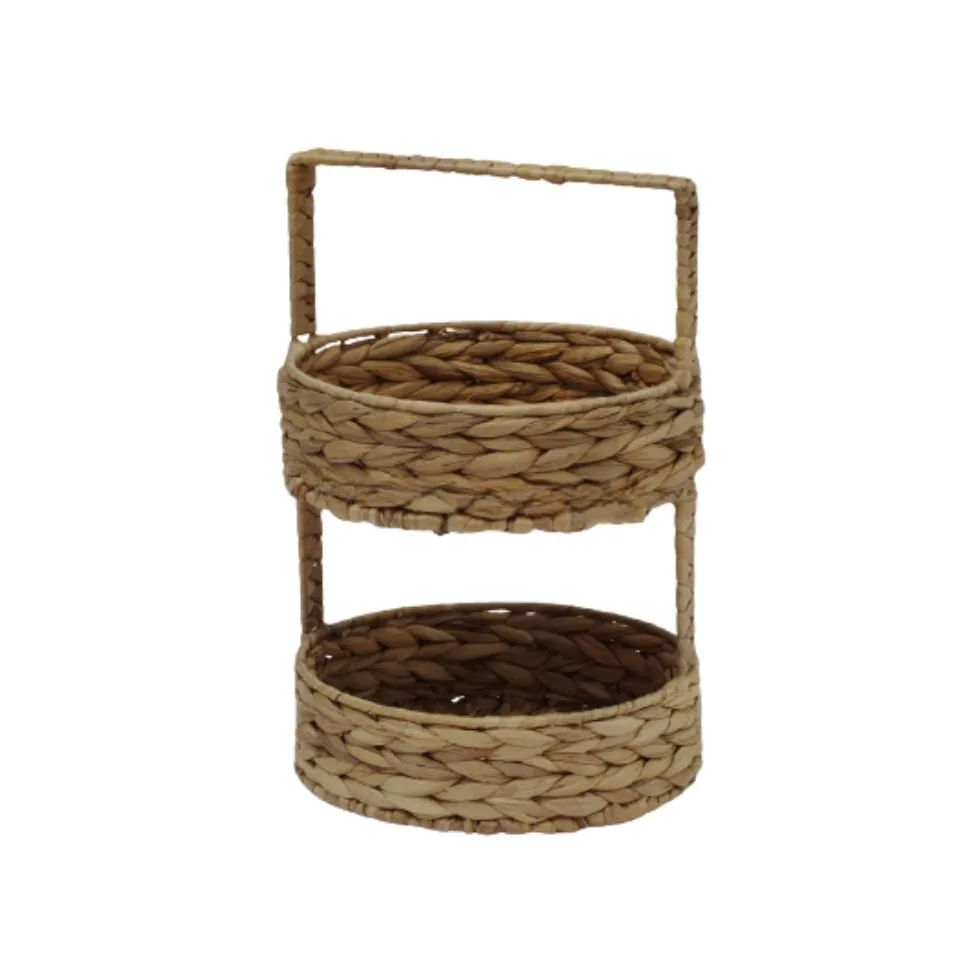 Tier Water Hyacinth Tray Private Label