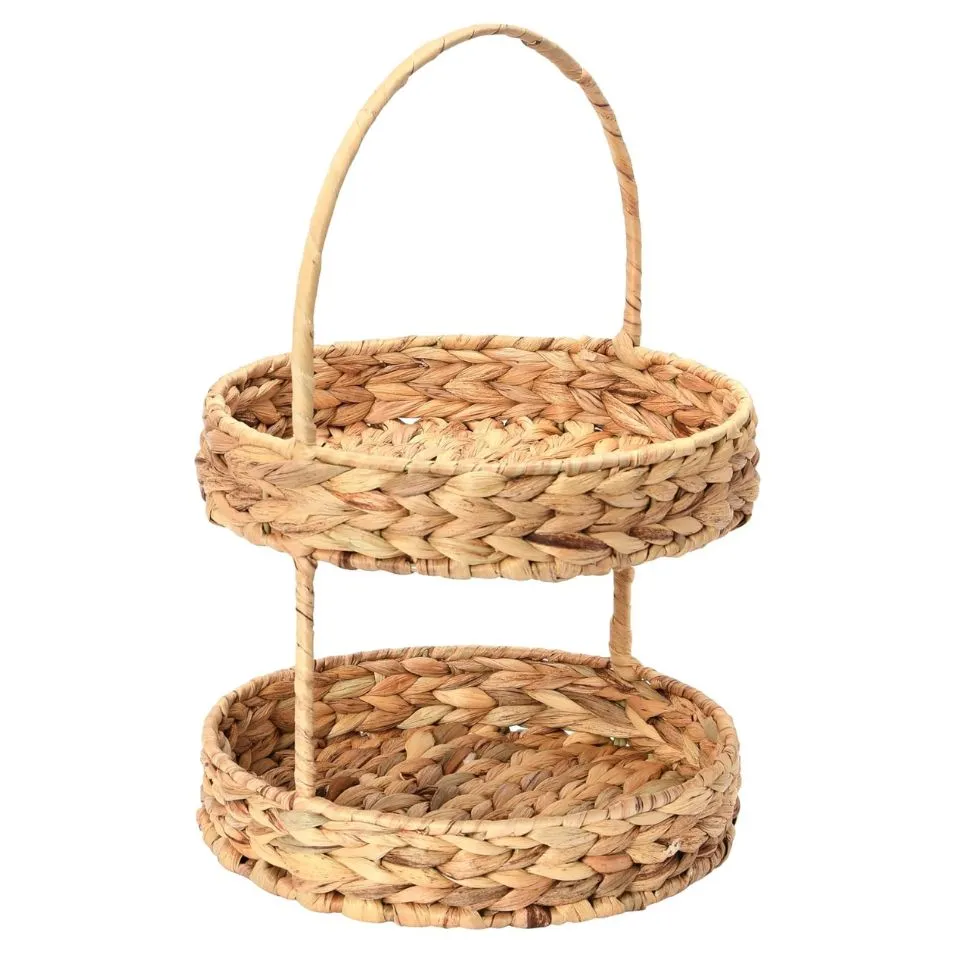 Tier Water Hyacinth Tray Short Lead Time