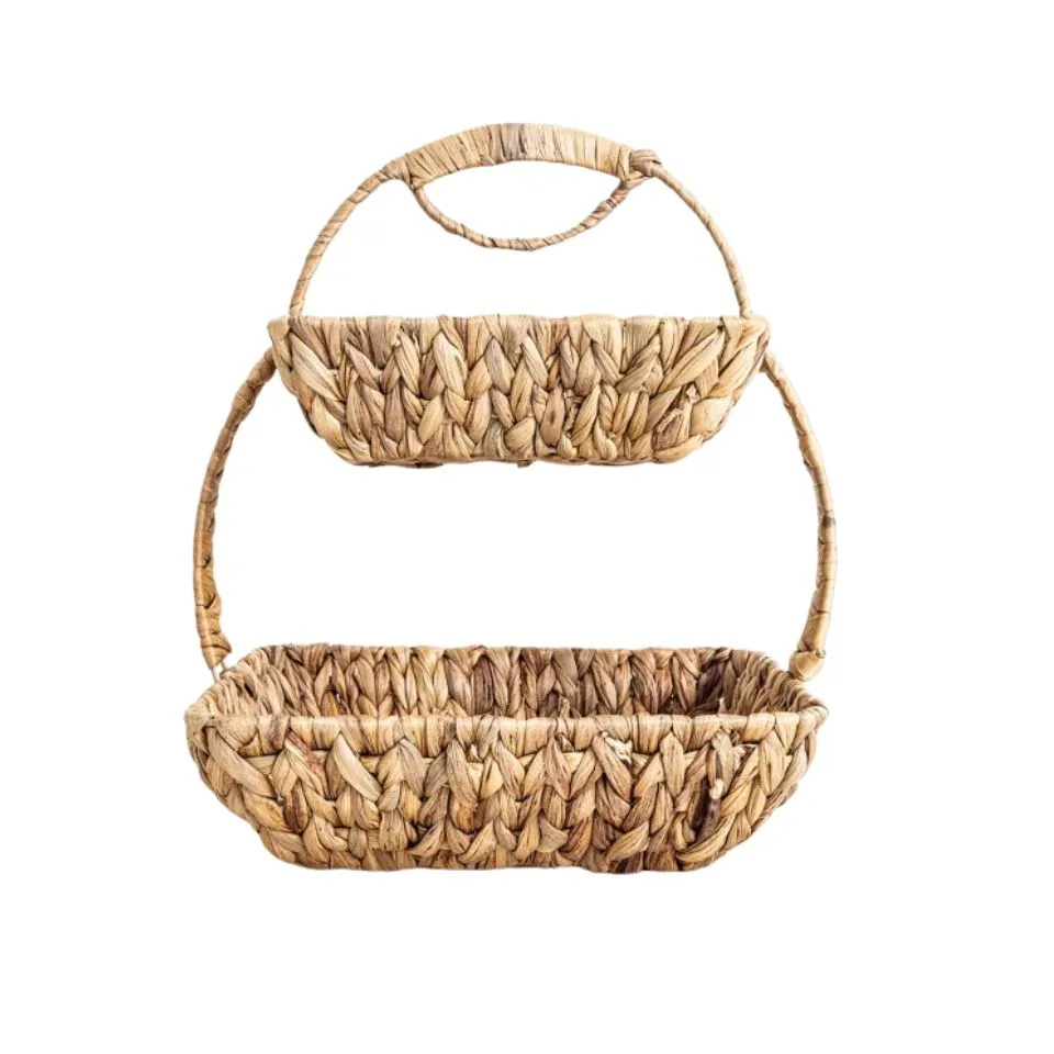 Tier Water Hyacinth Tray Handicraft
