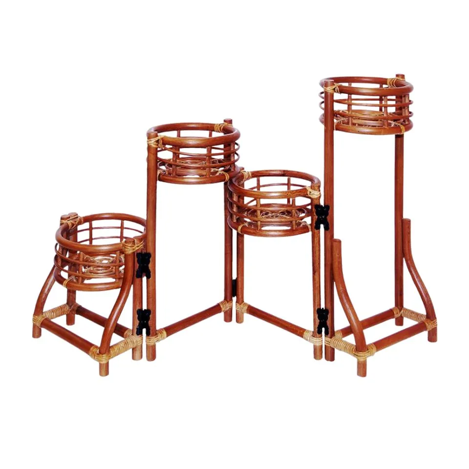 Tiered Rattan Plant Stand Low Moq