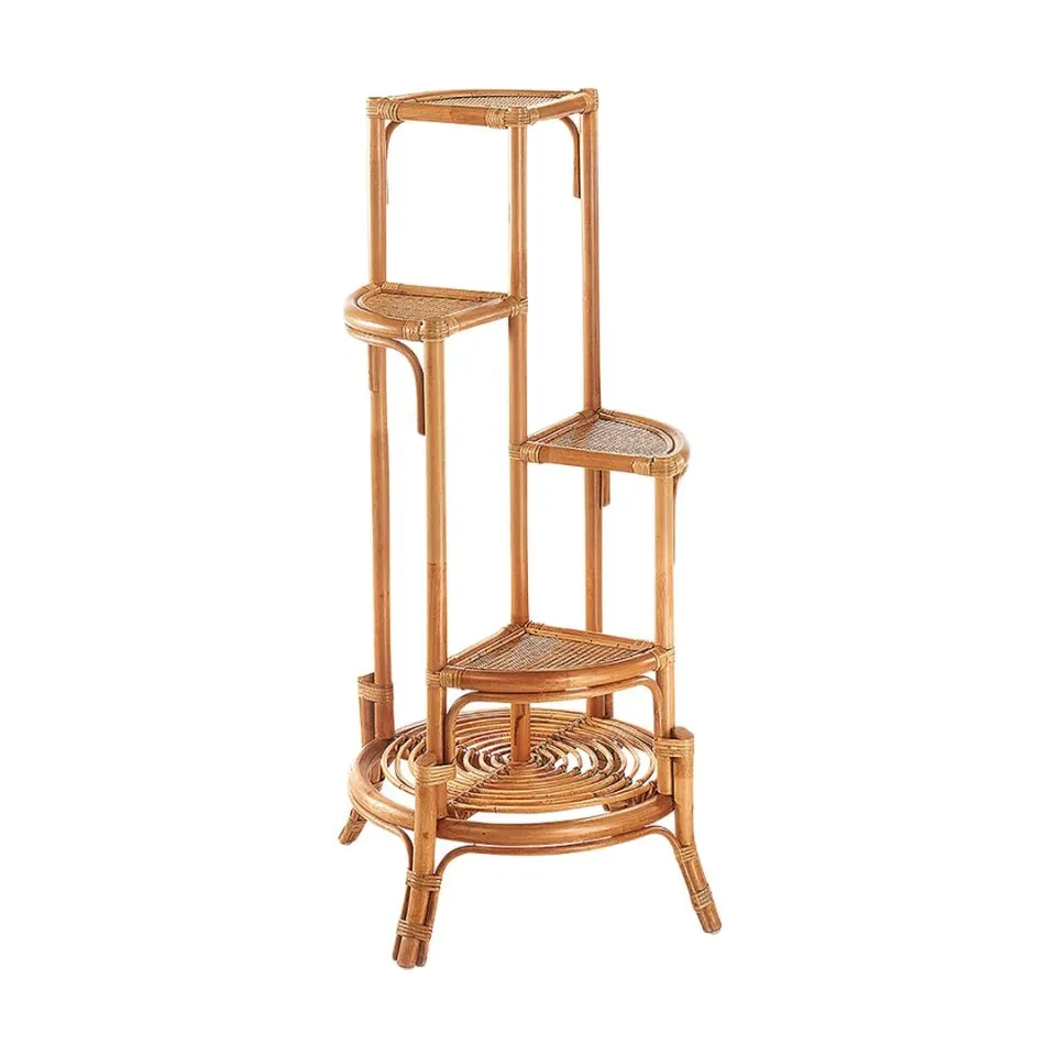 Tiered Rattan Plant Stand Hight Quality