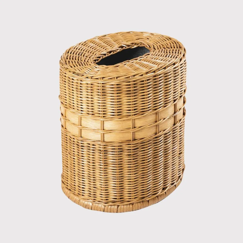 Rattan rattan trash bin – luxury accessory from manufacturing leader EHM