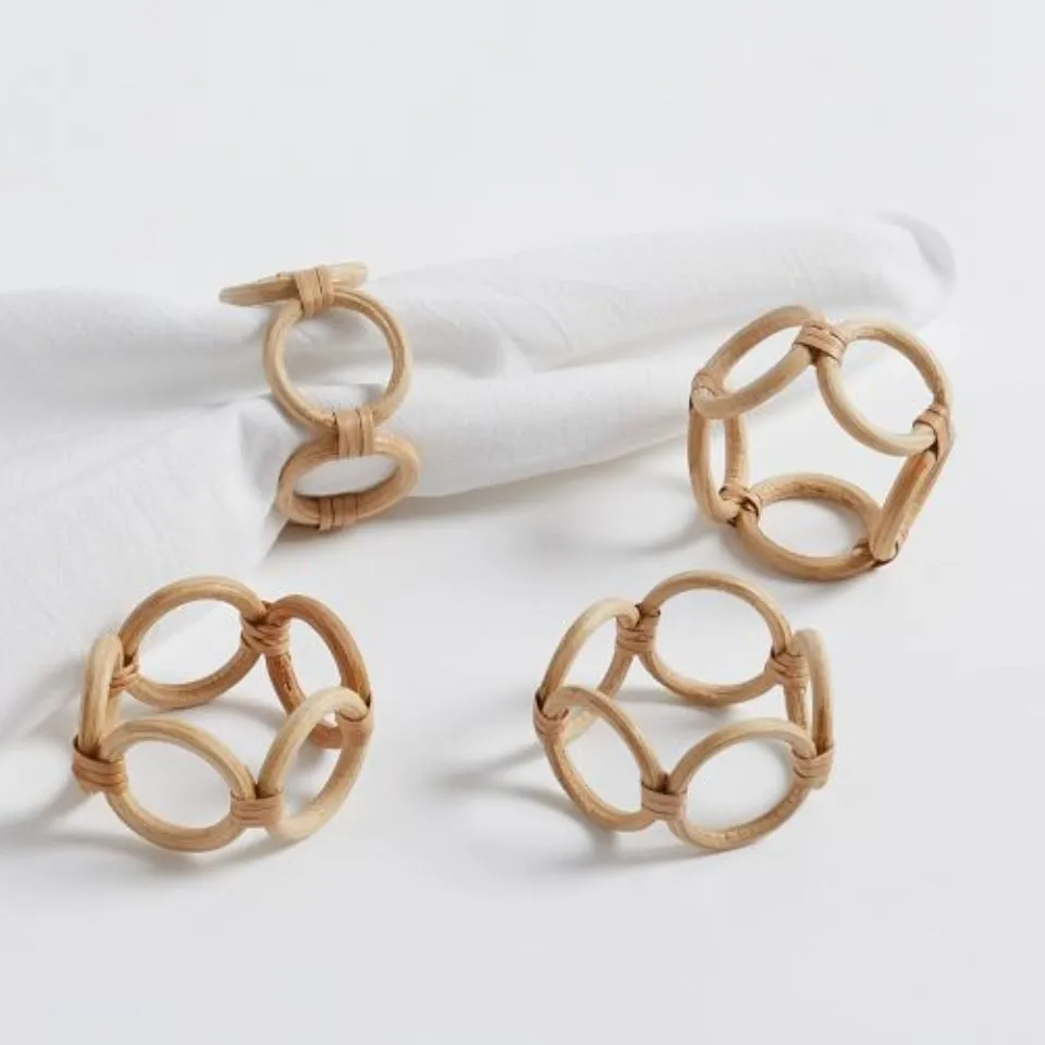 Twisted Rattan Napkin Rings OEM