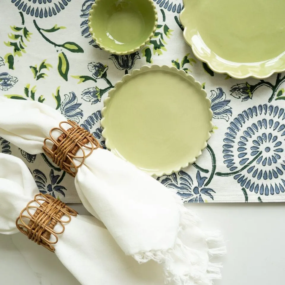 Twisted Rattan Napkin Rings Private Label