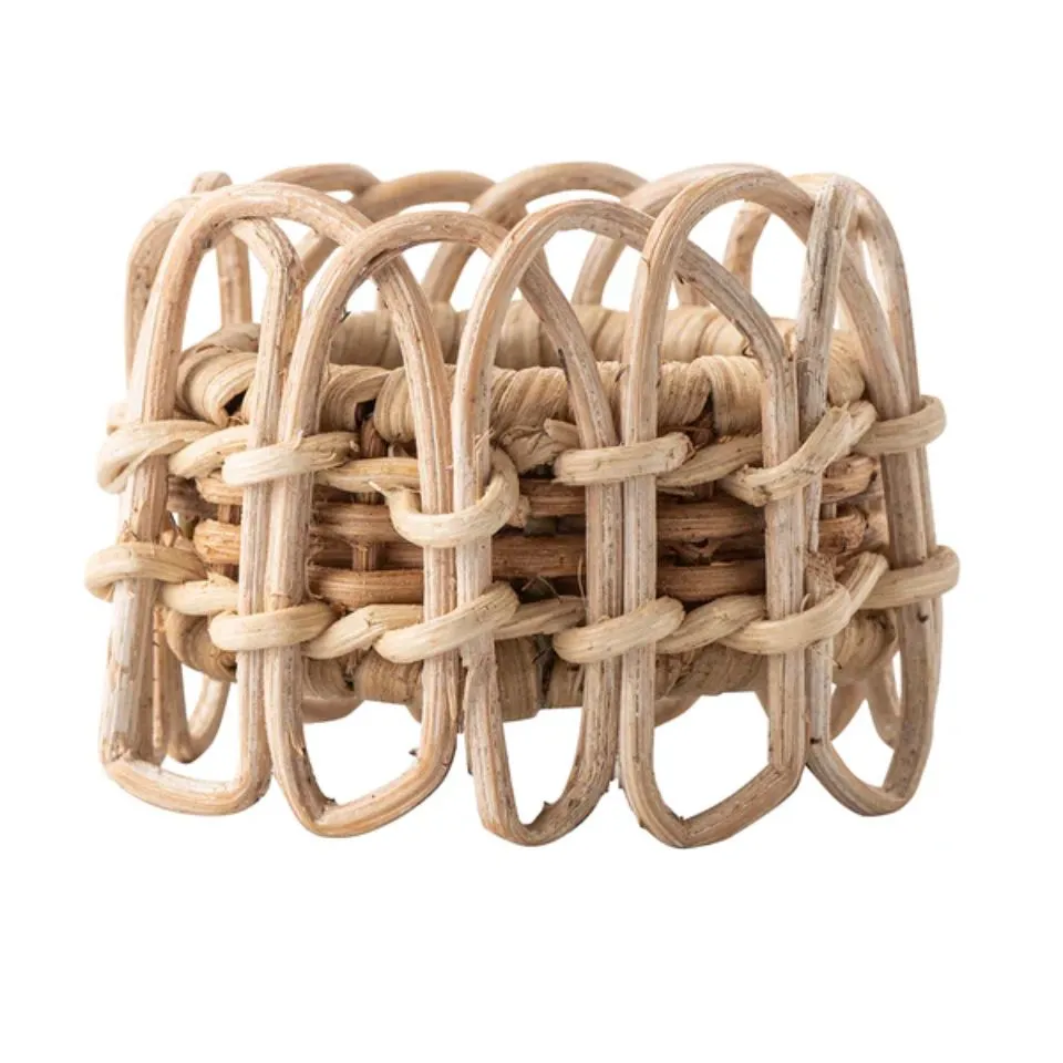 Twisted Rattan Napkin Rings Handicraft