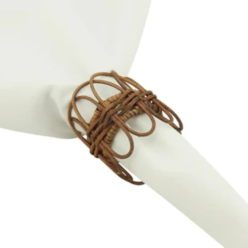 Twisted Rattan Napkin Rings Short Lead Time