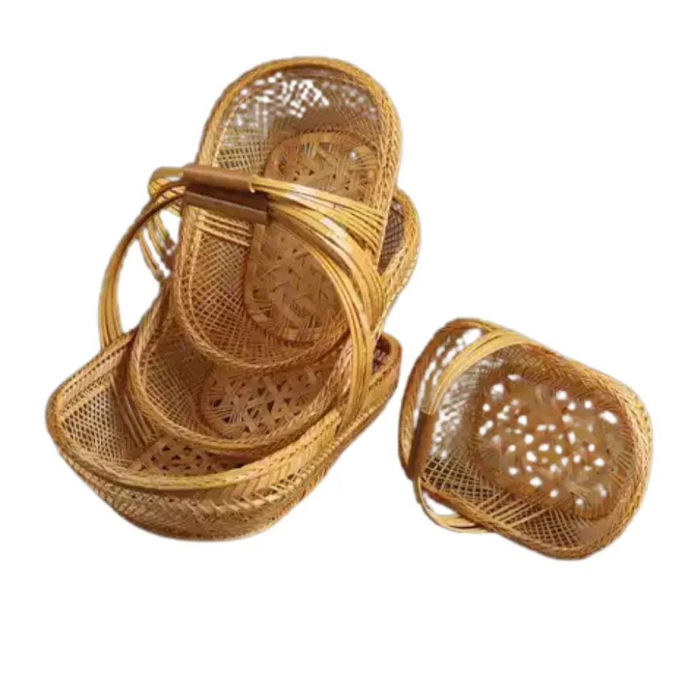 Unique Weaving Bamboo Tray Custom