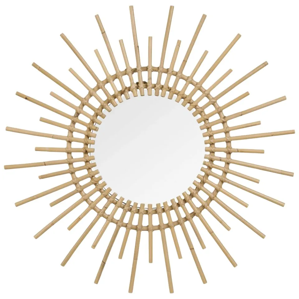 Vintage Style Rattan Mirrors Private Label