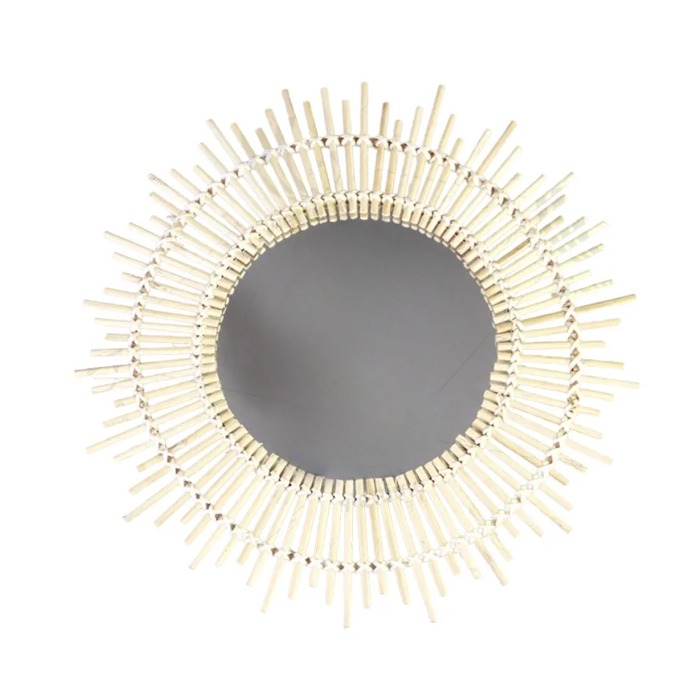 Vintage Style Rattan Mirrors Low Moq