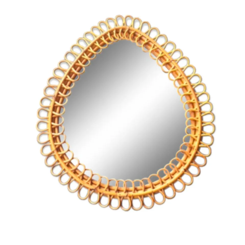 Vintage Style Rattan Mirrors Custom