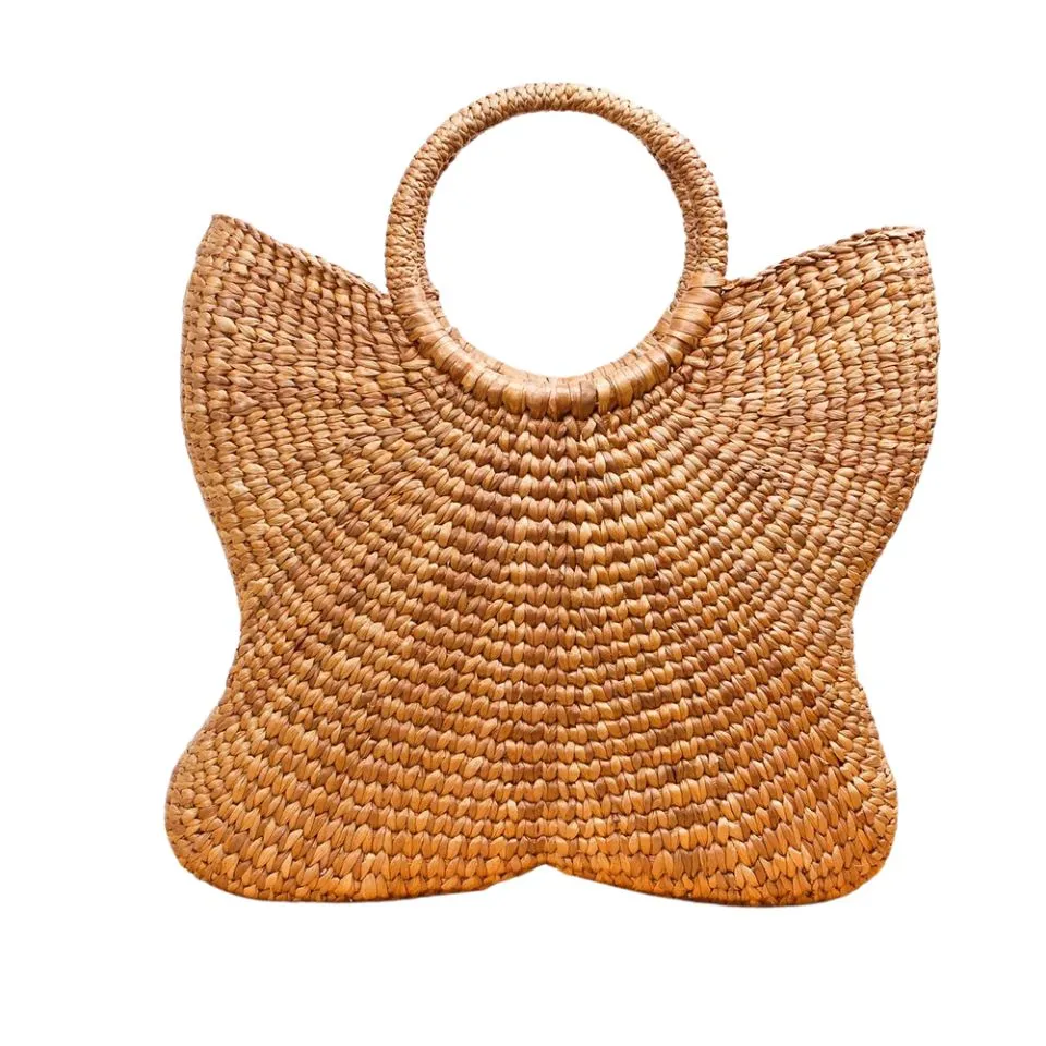 Water Hyacinth Bag With Round Handle Short Lead Time