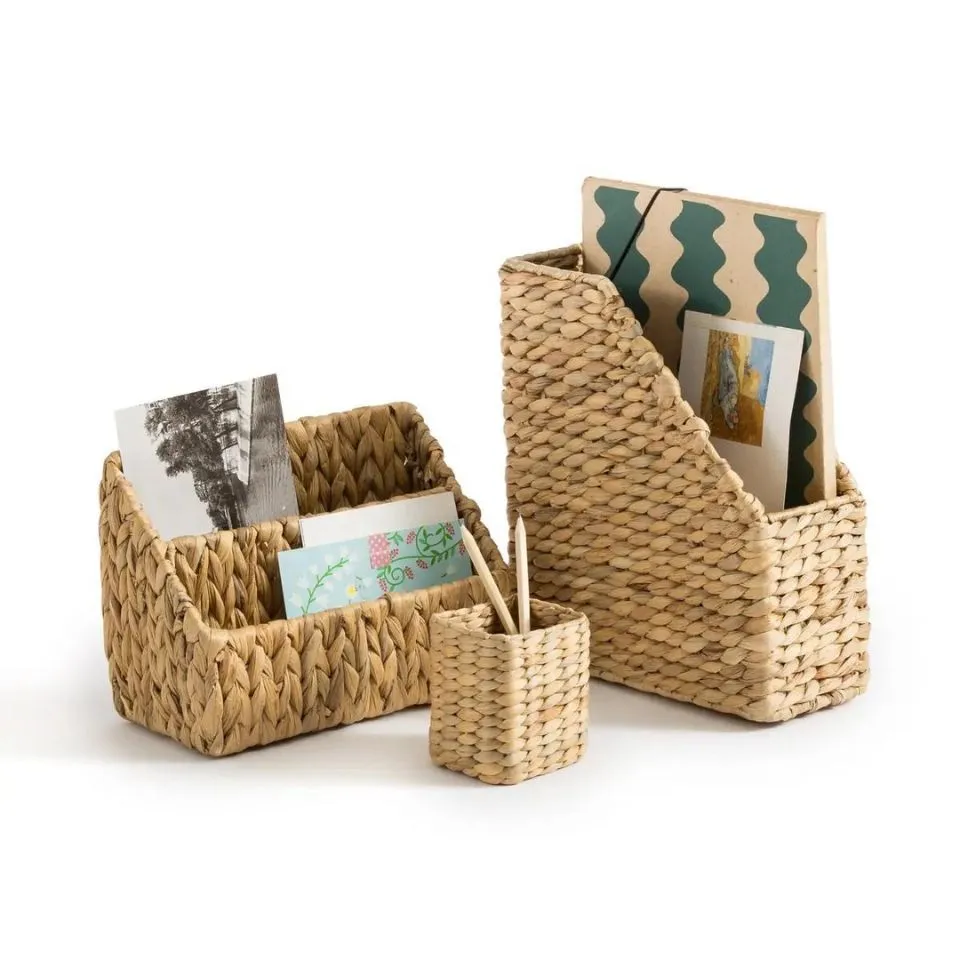 Water Hyacinth Desk Organizer Low Moq