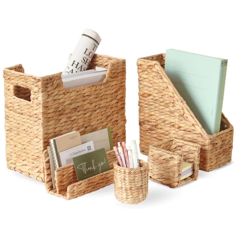 Water Hyacinth Desk Organizer Short Lead Time