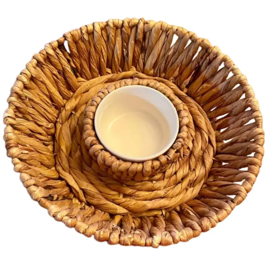 Water Hyacinth Dip And Chip Tray Hight Quality