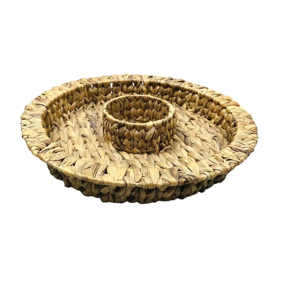 Water Hyacinth Dip And Chip Tray Private Label