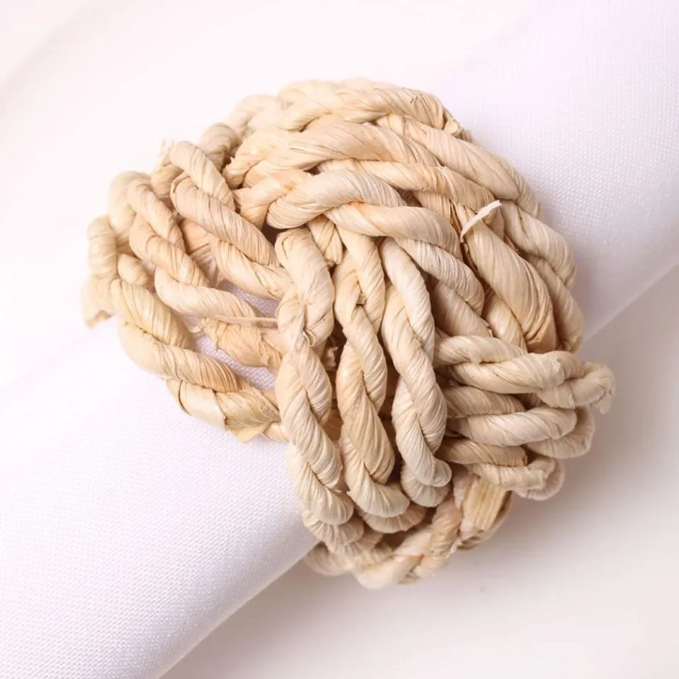 Water Hyacinth Napkin Rings Private Label