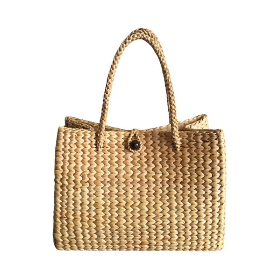 Water Hyacinth Rectangle Handbag Low Moq
