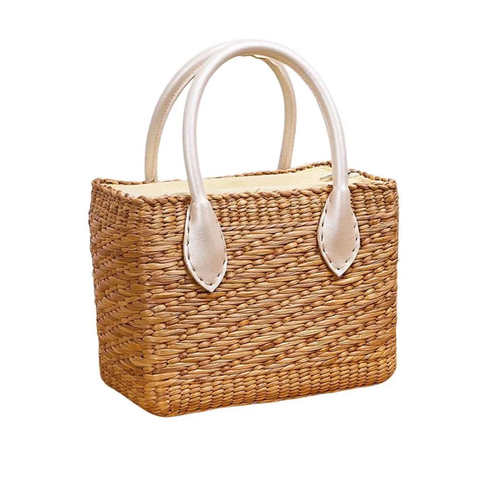 Water Hyacinth Rectangle Handbag Short Lead Time