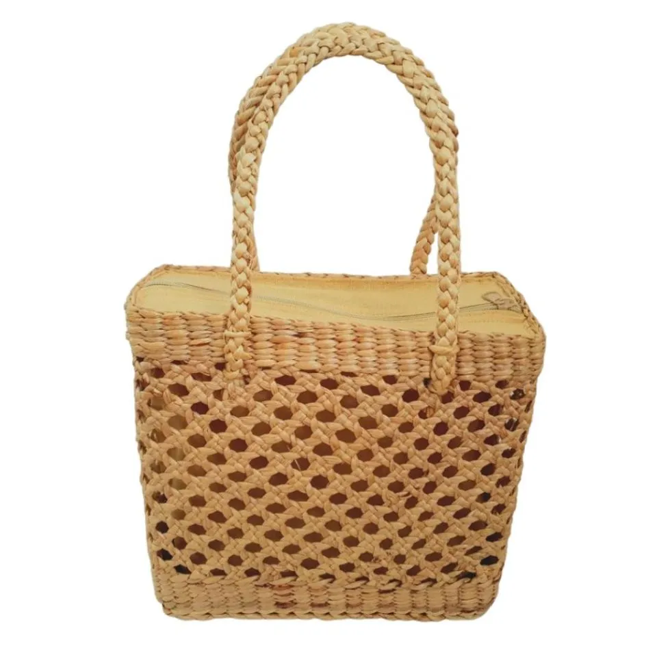 Water Hyacinth Rectangle Handbag Handicraft