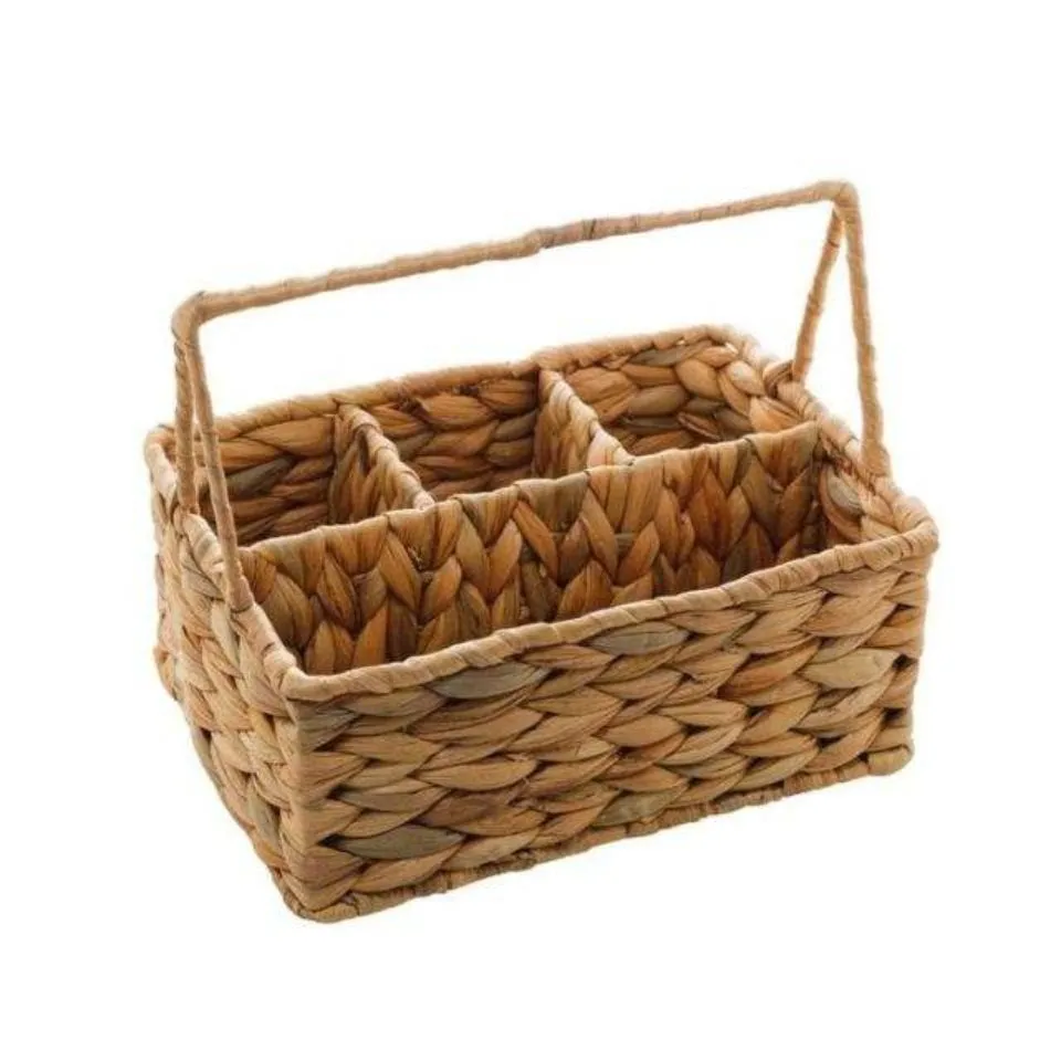 Water Hyacinth Rectangular Flatware Caddy Hight Quality