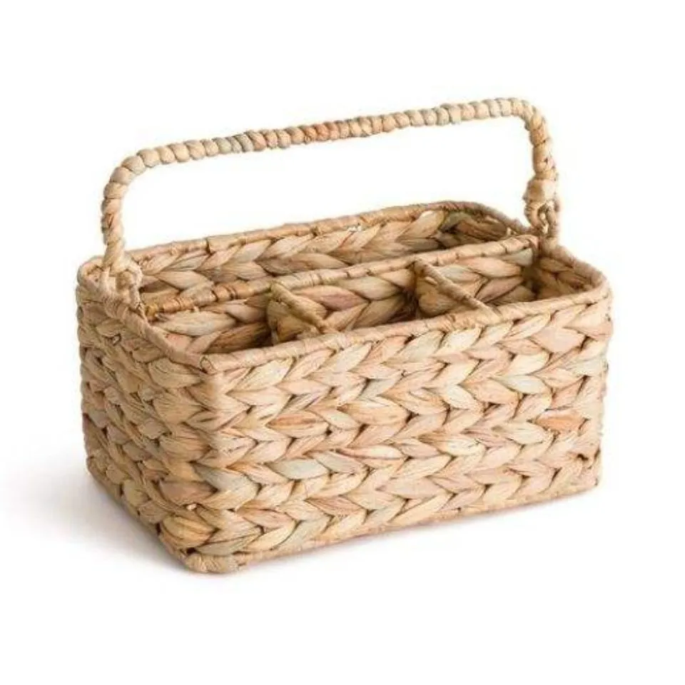 Water Hyacinth Rectangular Flatware Caddy Manufacturer