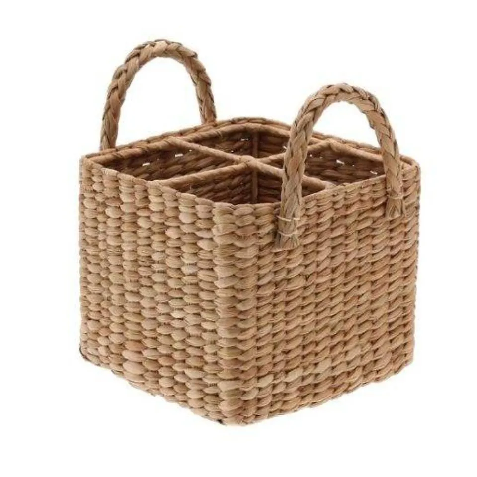 Water Hyacinth Square Flatware Caddy Hight Quality