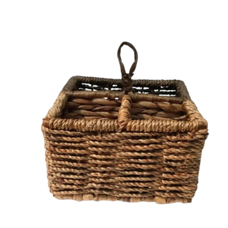Water Hyacinth Square Flatware Caddy Wholesaler