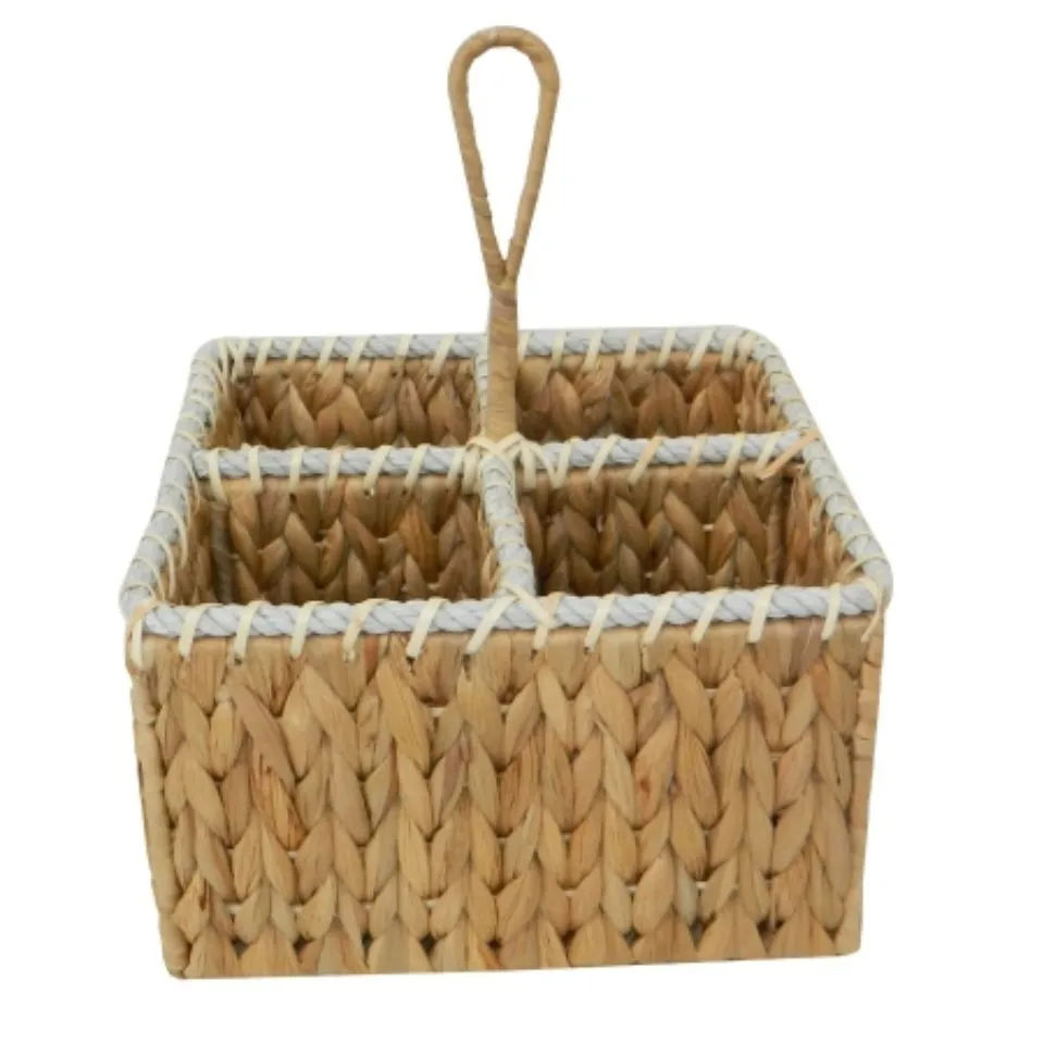 Water Hyacinth Square Flatware Caddy Short Lead Time