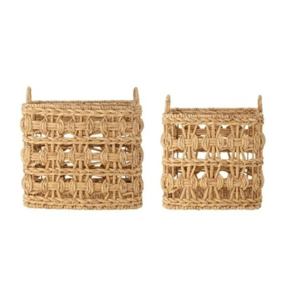 Water Hyacinth Storage Baskets SET of 2 Low Moq