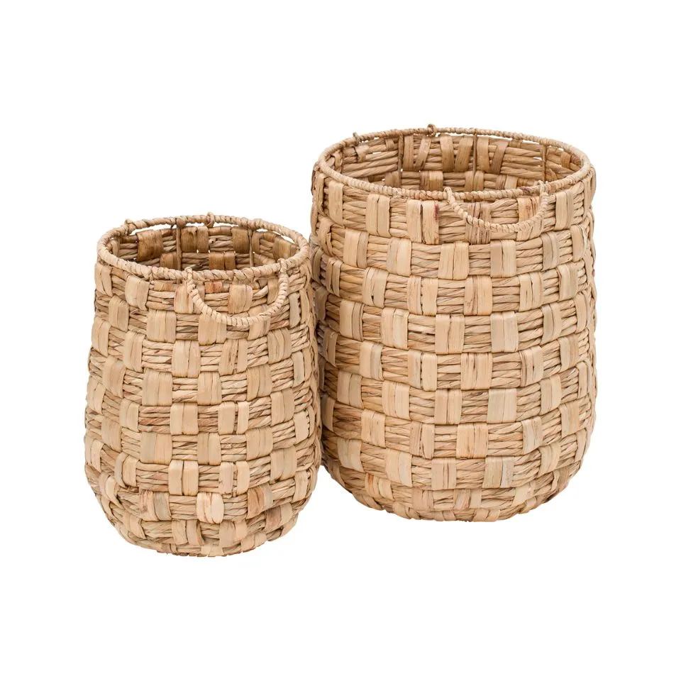 Water Hyacinth Storage Baskets SET of 2 Short Lead Time