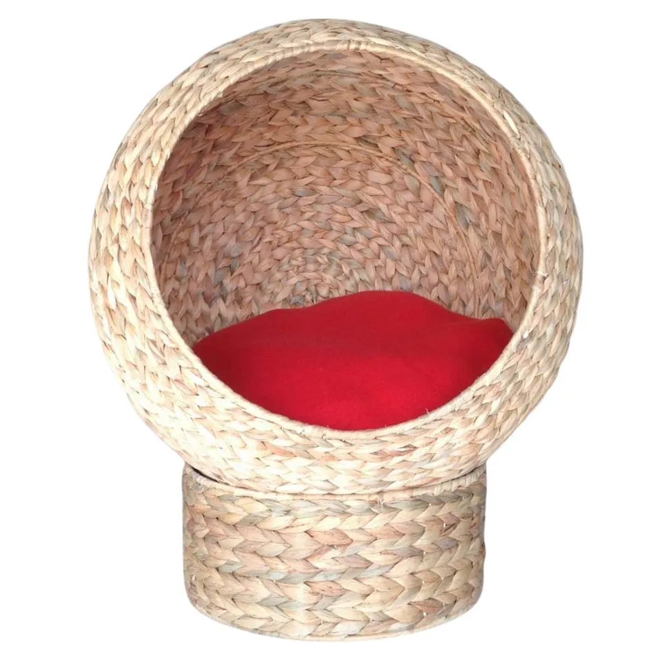 Water Hyacinth Woven Cat House Low Moq