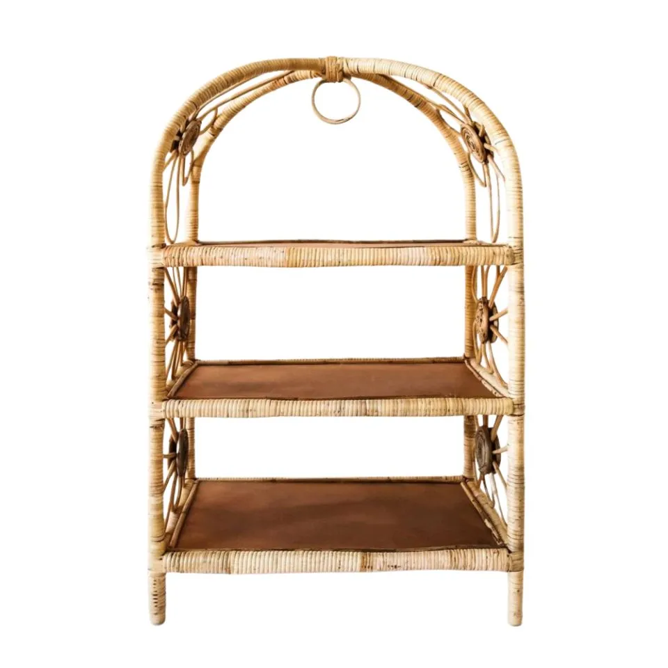 Wicker 3 Tier Rattan Shelf OEM