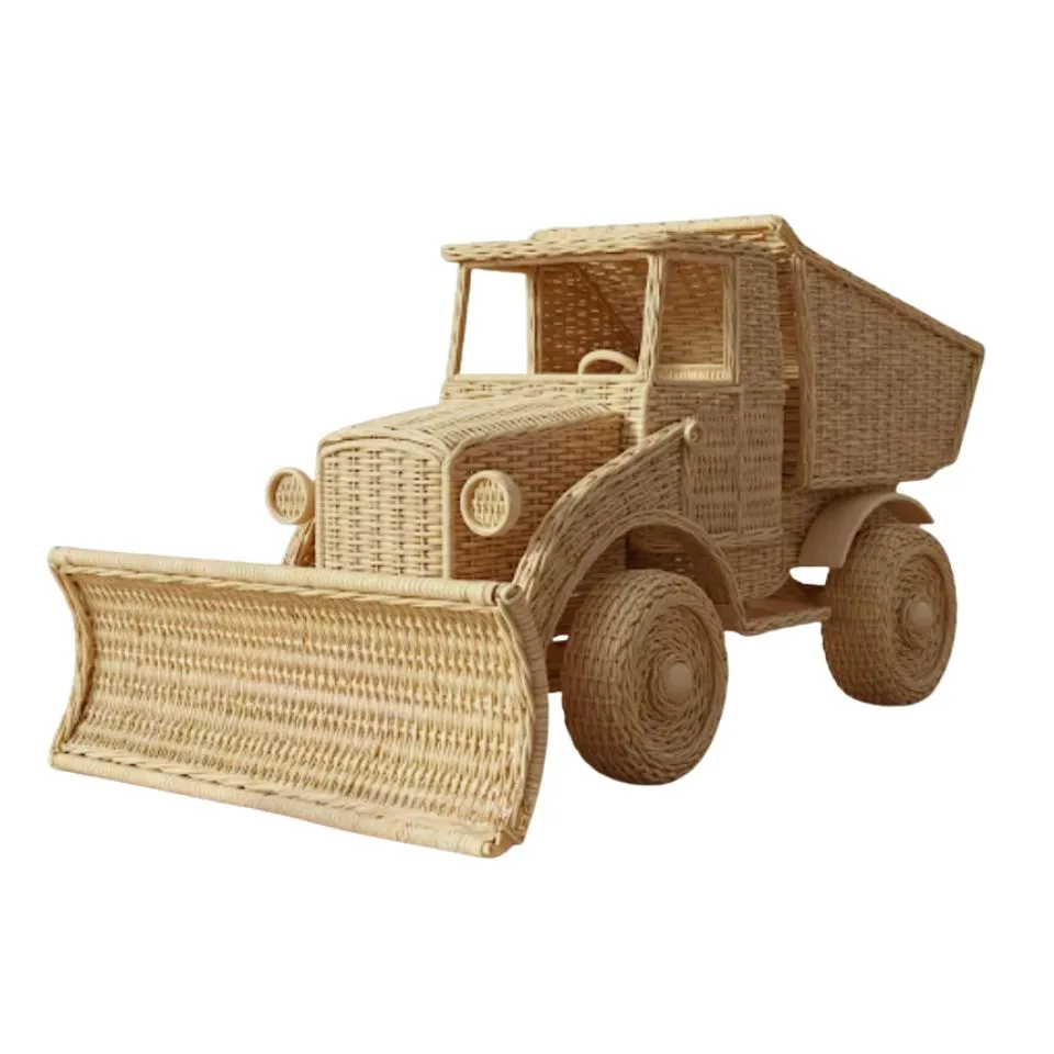 Wicker Rattan Toy Vehicles Low Moq