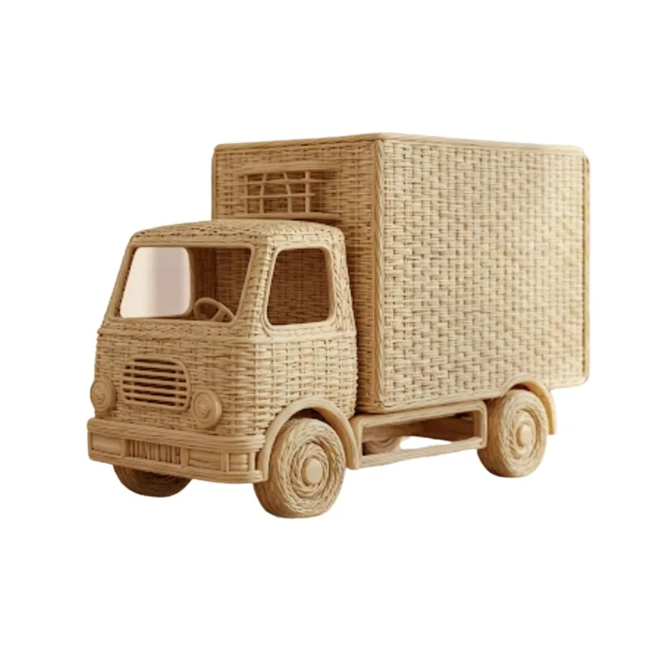 Wicker Rattan Toy Vehicles Short Lead Time