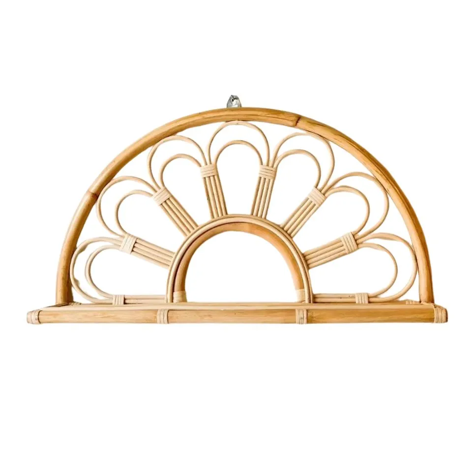 Wicker Rattan Wall Shelf Custom