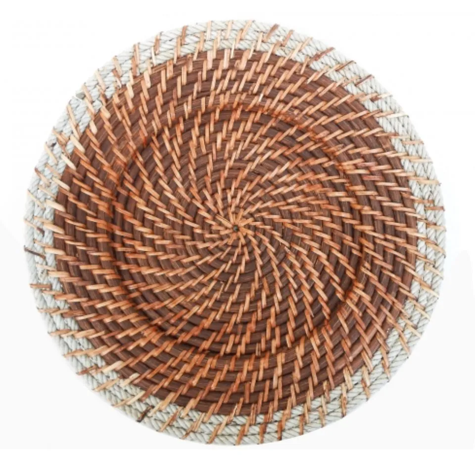 Round Woven Rattan Charger Plate Custom