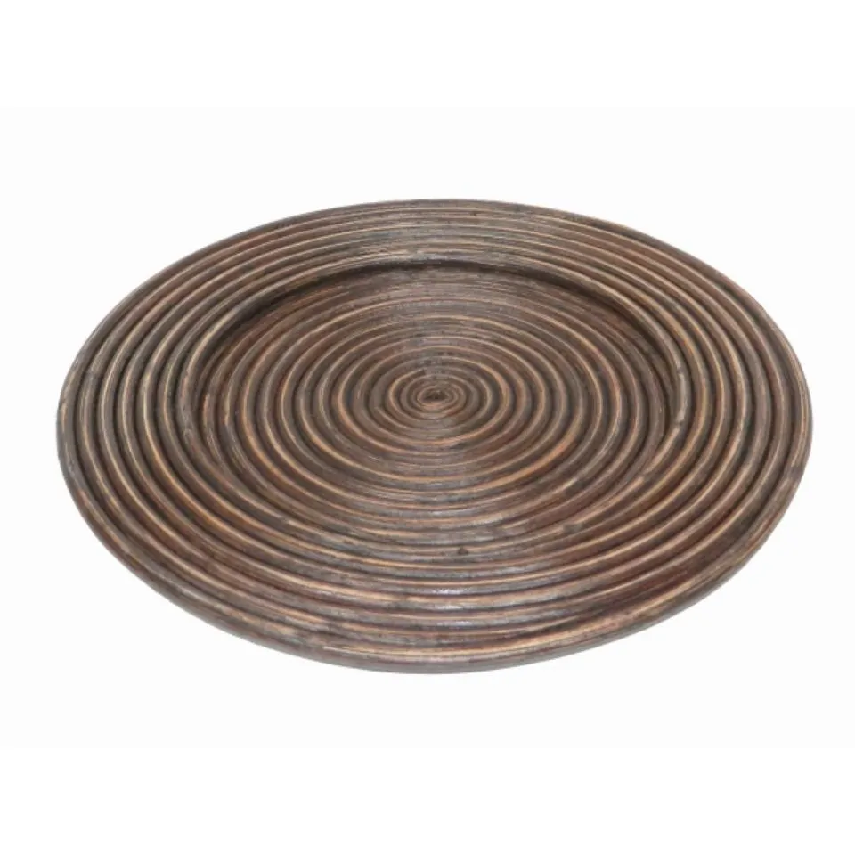 Round Woven Rattan Charger Plate Private Label