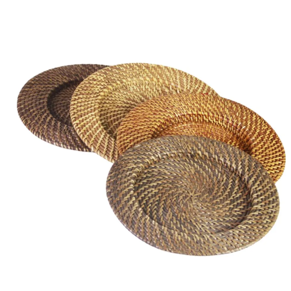 Round Woven Rattan Charger Plate OEM