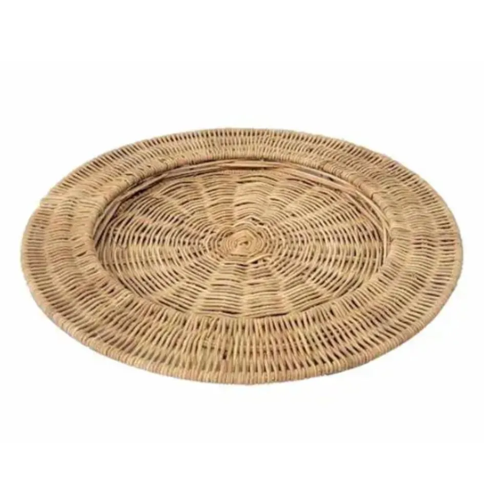 Round Woven Rattan Charger Plate Short Lead Time