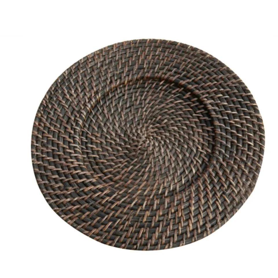 Round Woven Rattan Charger Plate Handicraft