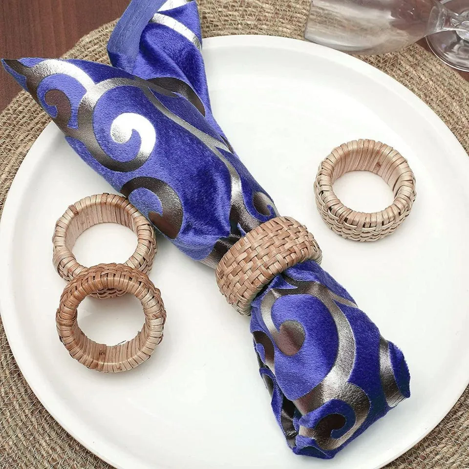 Woven Rattan Napkin Rings OEM